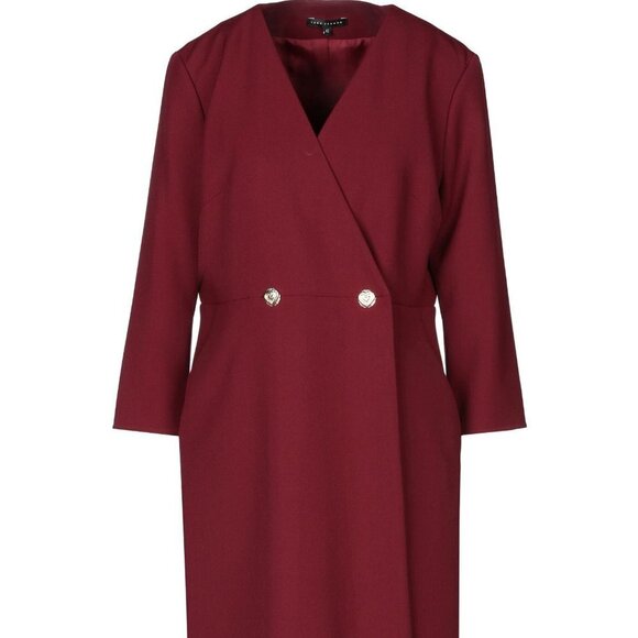 Tara Jarmon Dresses & Skirts - Tara Jarmon Paris Blazer Dress Women's Euro 36 | US 6 Burgundy Tailored Midi